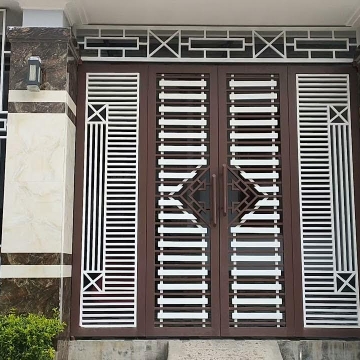 Mẫu cổng hàng rào sắt hộp sơn tĩnh điện đẹp nhất hiện nay